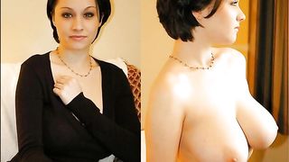 Нарезка с молодыми девушками, показывающими пилотки